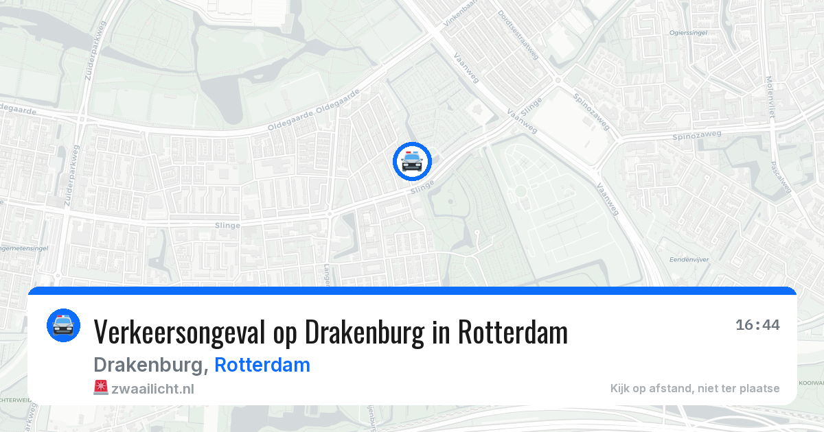 Verkeersongeval op Drakenburg in Rotterdam — 23 jul 2026