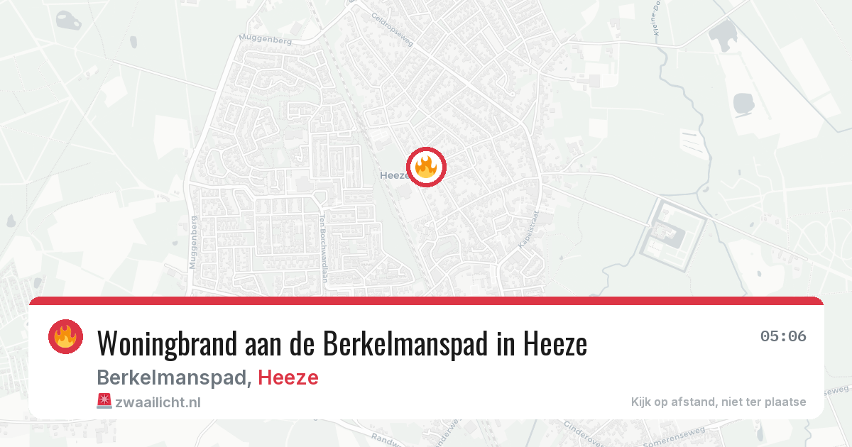 Woningbrand aan de Berkelmanspad in Heeze — 13 apr 2026