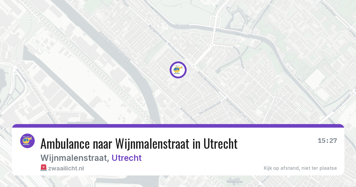 Ambulance naar Wijnmalenstraat in Utrecht — 20 jun 2026