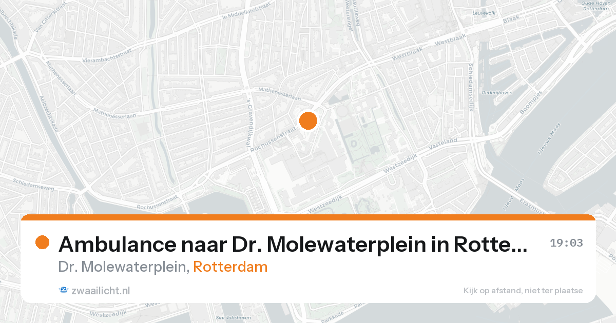 Ambulance naar Dr. Molewaterplein in Rotterdam — 15 aug 2026