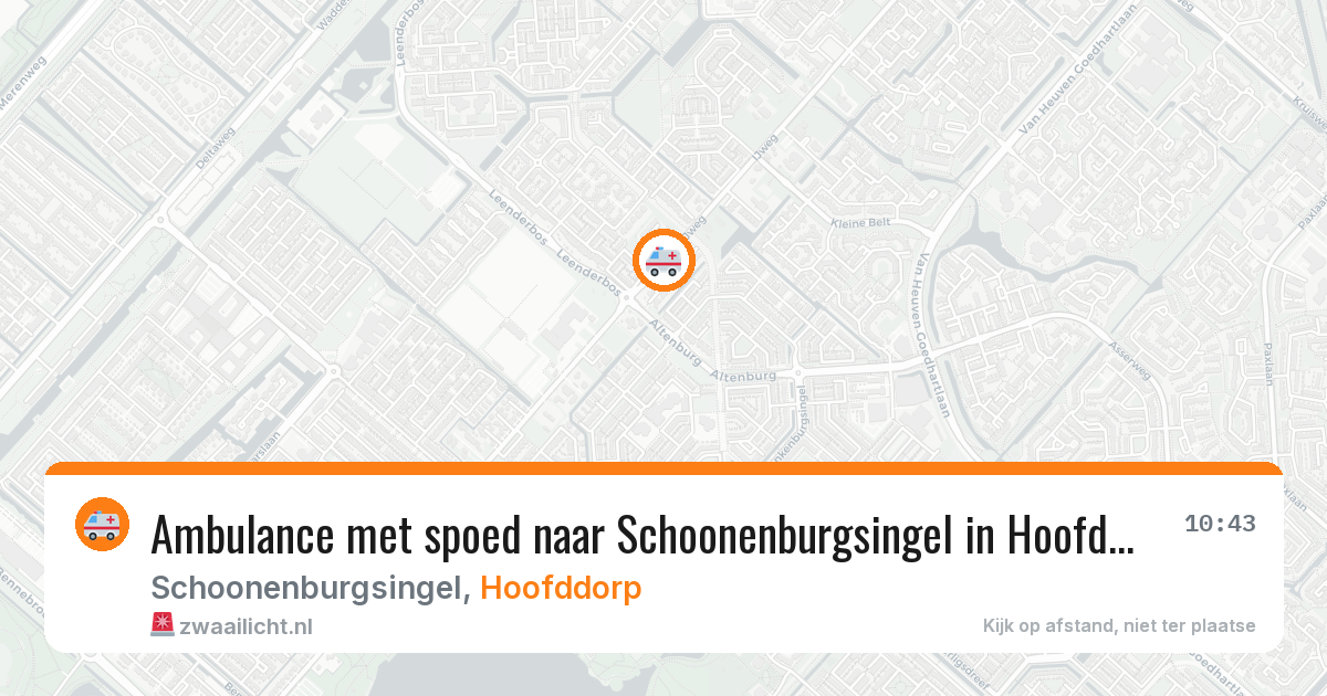 Ambulance met spoed naar Schoonenburgsingel in Hoofddorp — 29 jan 2026