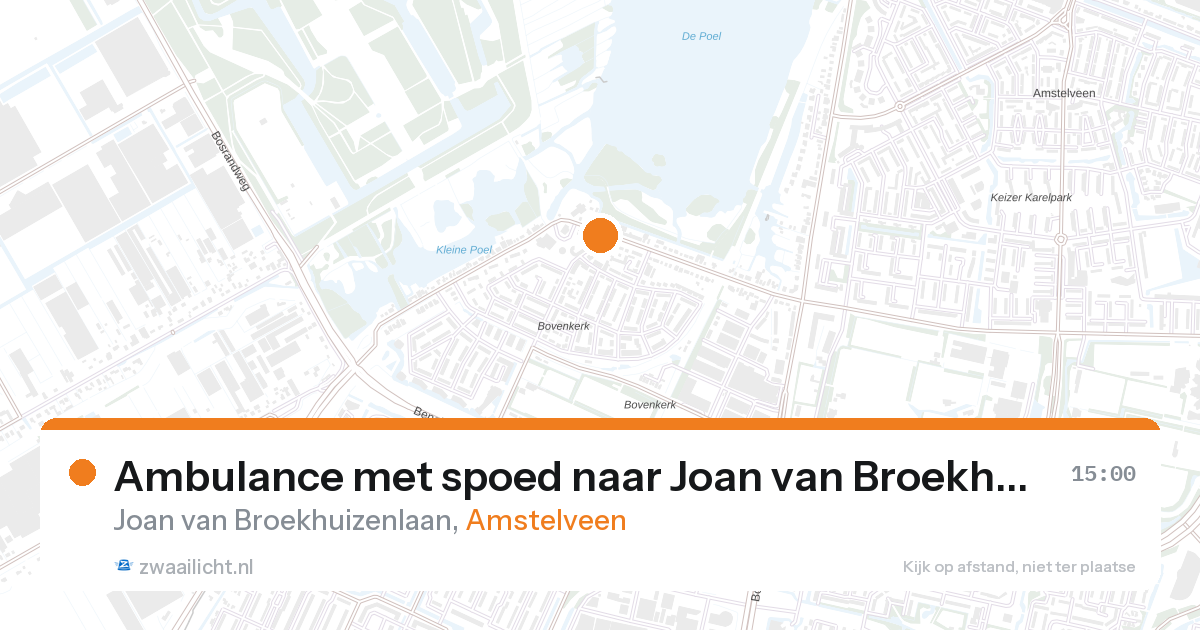 Ambulance met spoed naar Joan van Broekhuizenlaan in Amstelveen — 26 jun 2026