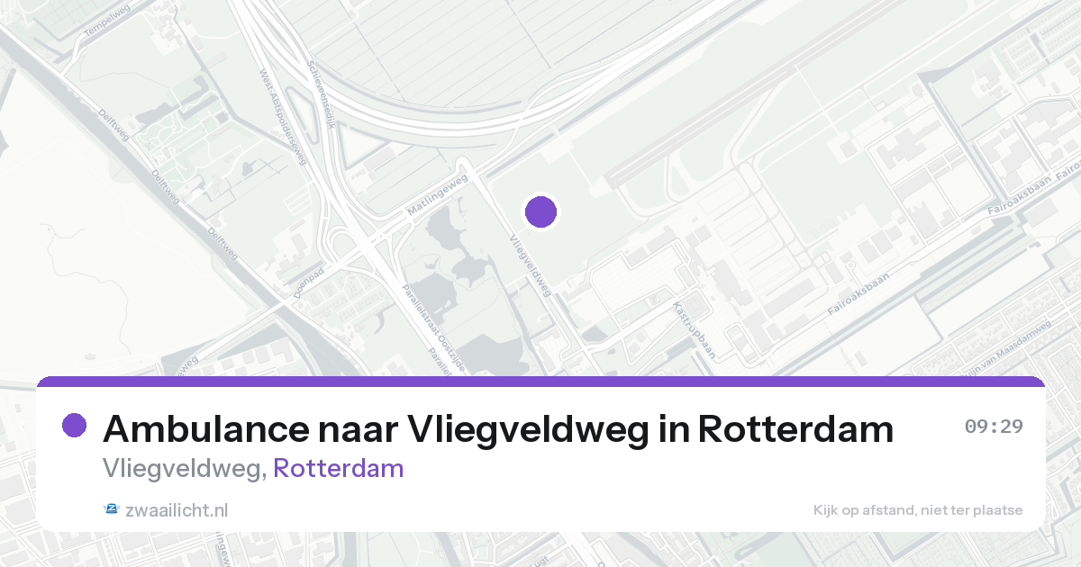 Ambulance naar Vliegveldweg in Rotterdam — 24 aug 2026