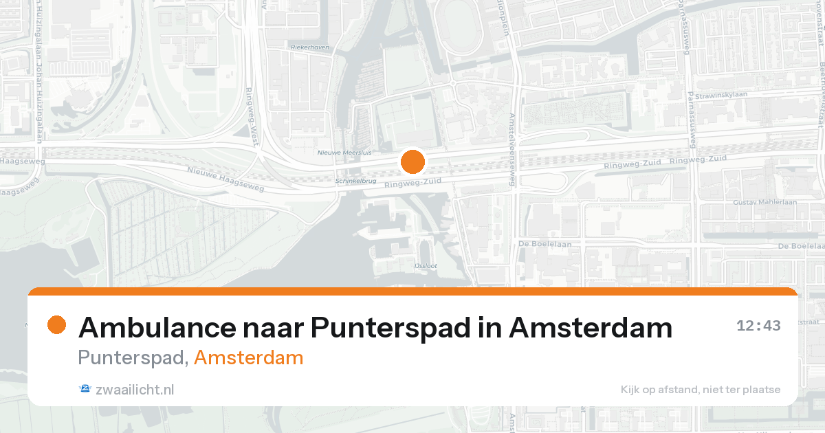 Ambulance naar Punterspad in Amsterdam — 25 aug 2026