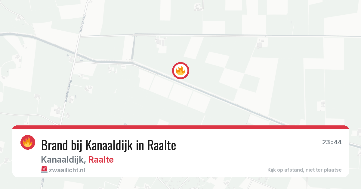 Brand bij Kanaaldijk in Raalte — 19 jun 2026