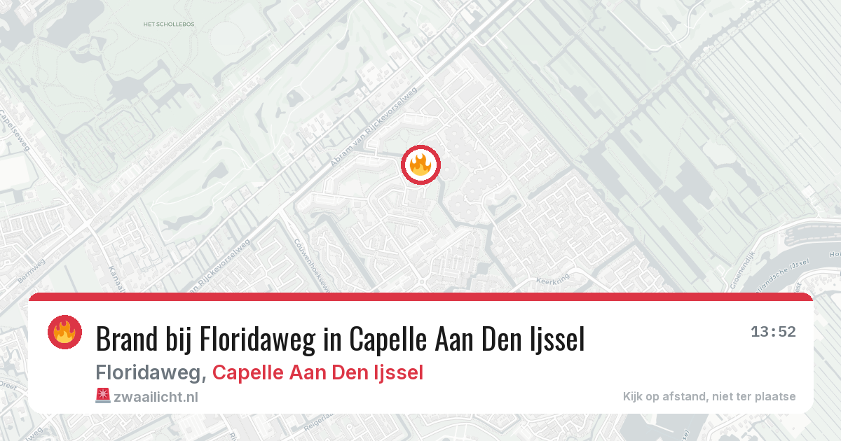 Brand bij Floridaweg in Capelle Aan Den Ijssel — 8 aug 2026