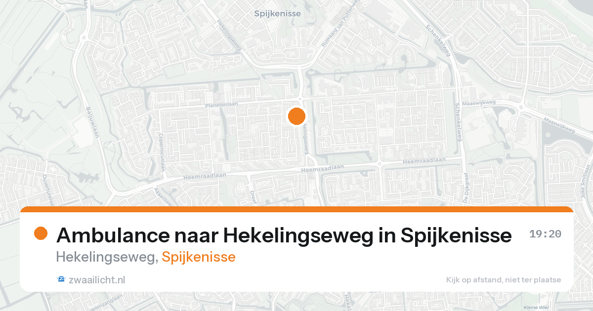 Ambulance naar Hekelingseweg in Spijkenisse — 20 aug 2026