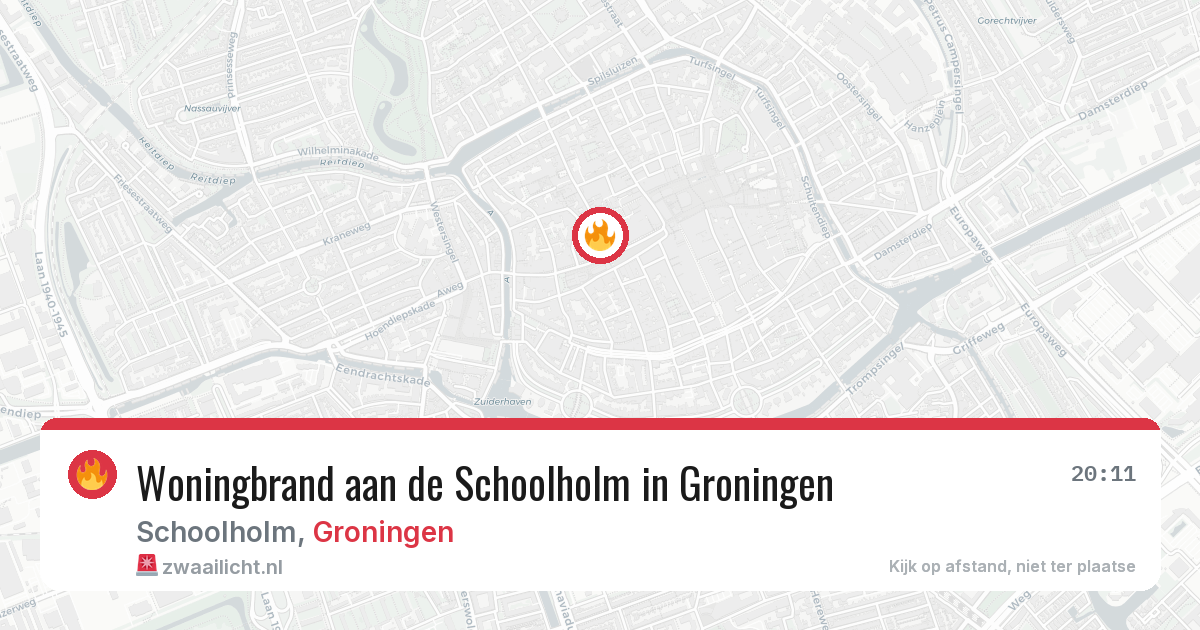 Woningbrand aan de Schoolholm in Groningen — 13 mei 2026