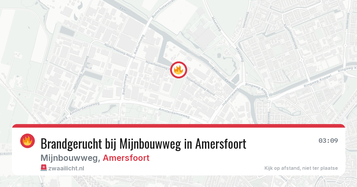 Brandgerucht bij Mijnbouwweg in Amersfoort — 18 mrt 2026