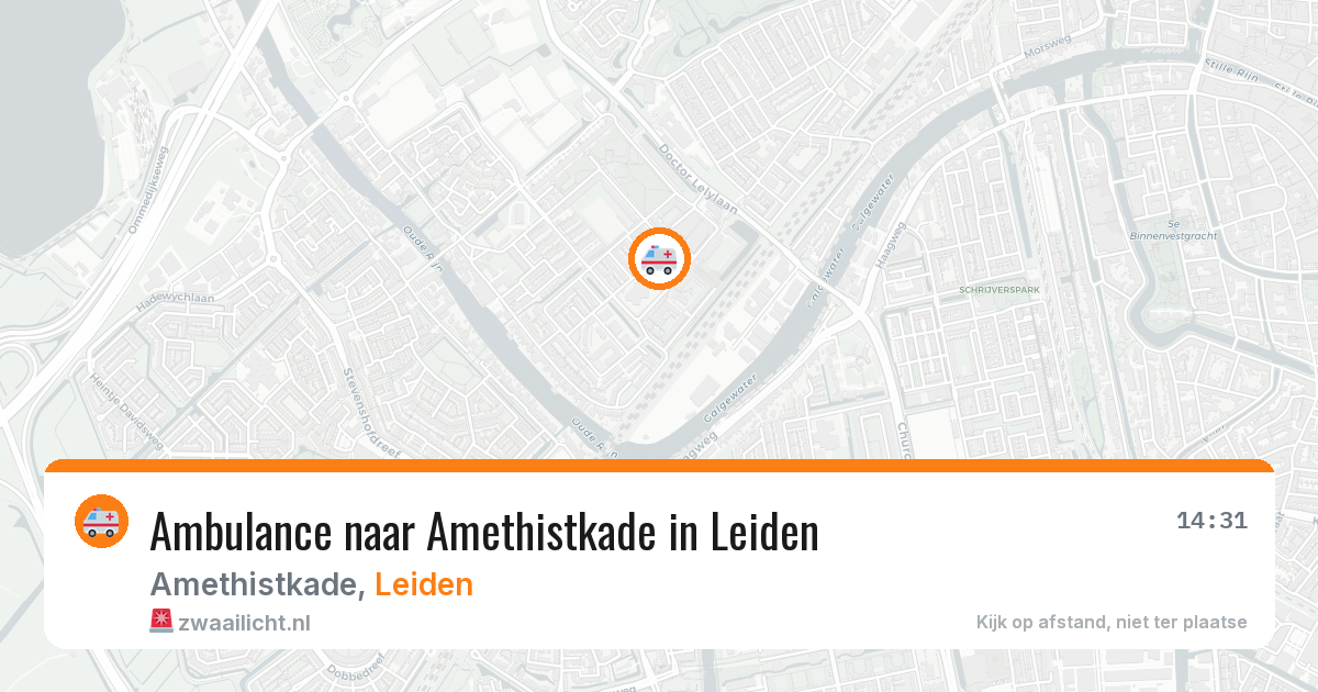 Ambulance naar Amethistkade in Leiden — 31 mei 2026