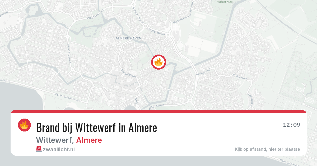 Brand bij Wittewerf in Almere — 4 apr 2026