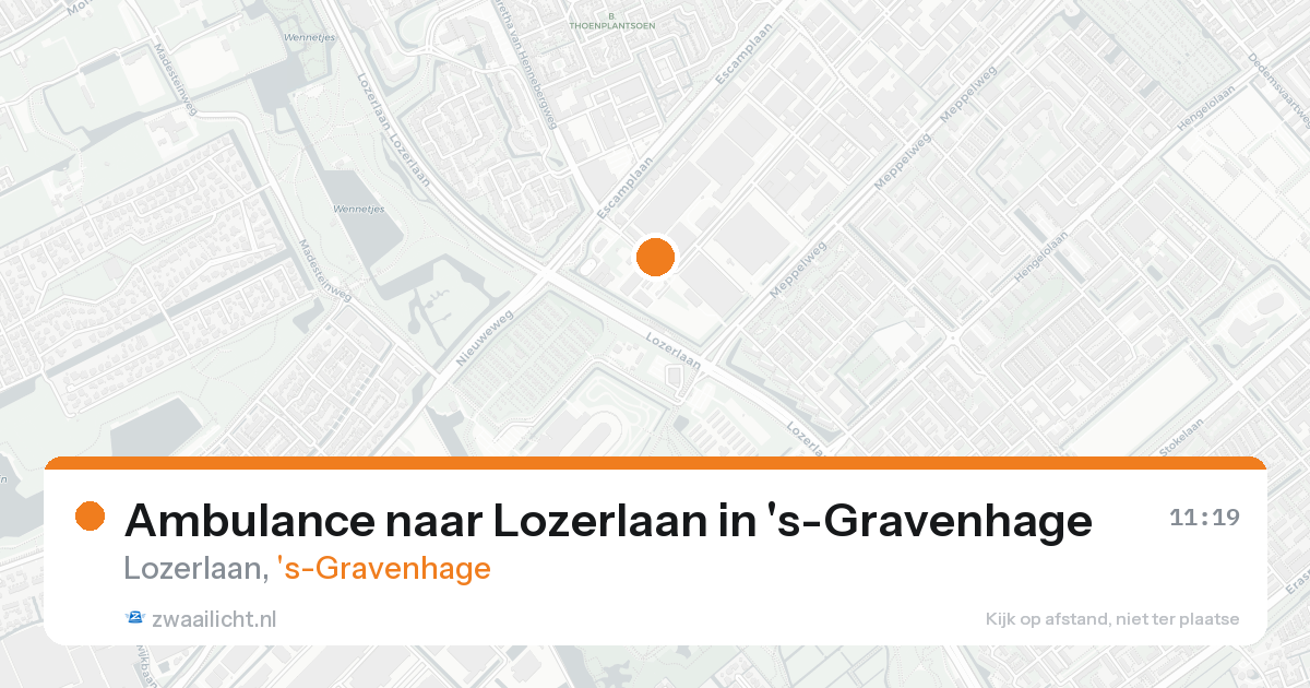 Ambulance naar Lozerlaan in 's-Gravenhage — 18 aug 2026
