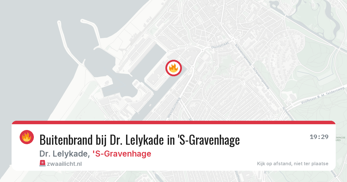 Buitenbrand bij Dr. Lelykade in 'S-Gravenhage — 25 jun 2026
