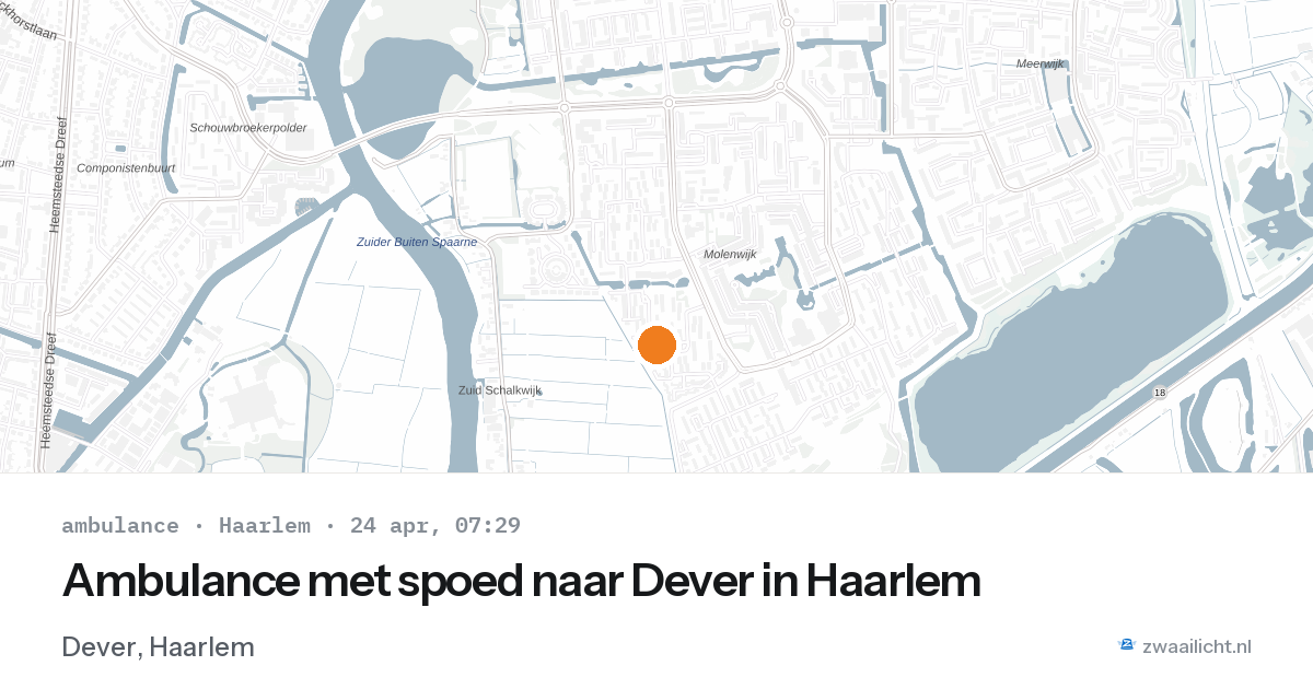 Ambulance met spoed naar Dever in Haarlem — 24 apr 2026