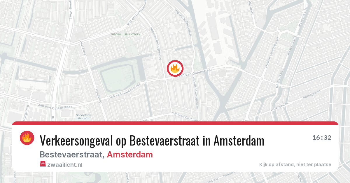 Verkeersongeval op Bestevaerstraat in Amsterdam — 11 jun 2026