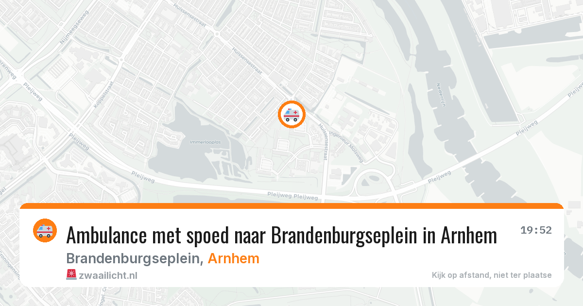 Ambulance met spoed naar Brandenburgseplein in Arnhem — 20 apr 2026
