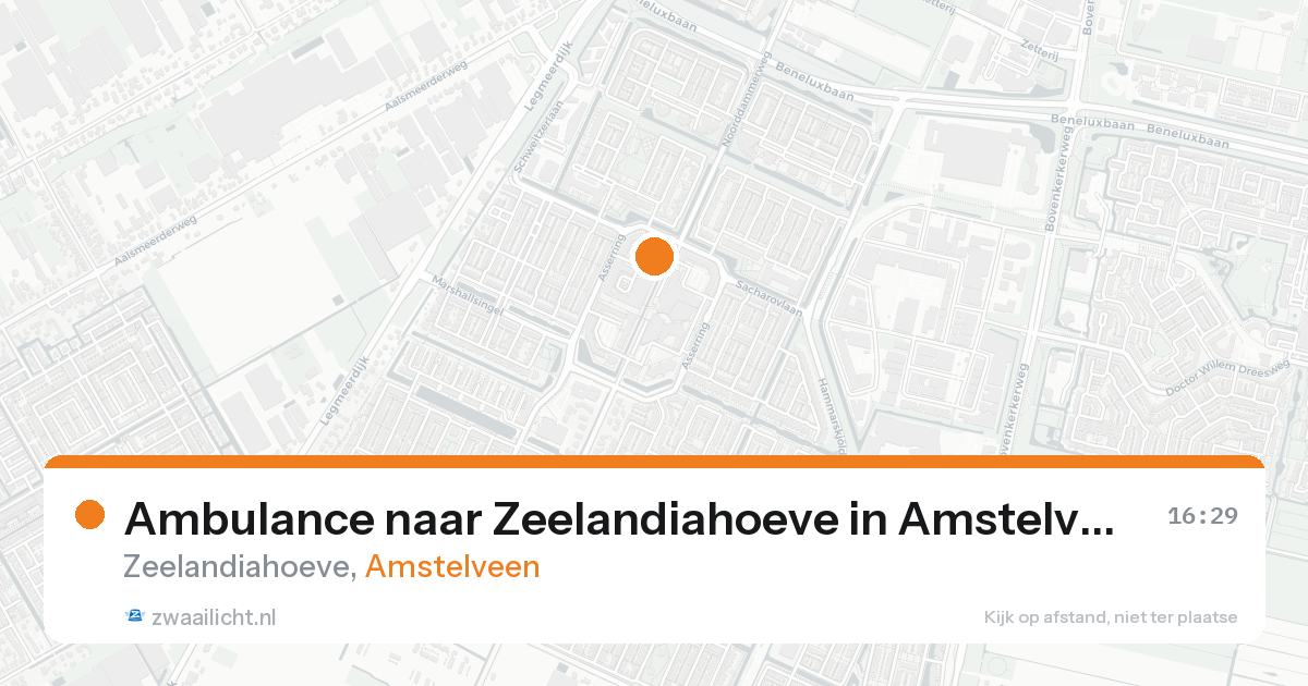 Ambulance naar Zeelandiahoeve in Amstelveen — 7 jun 2026