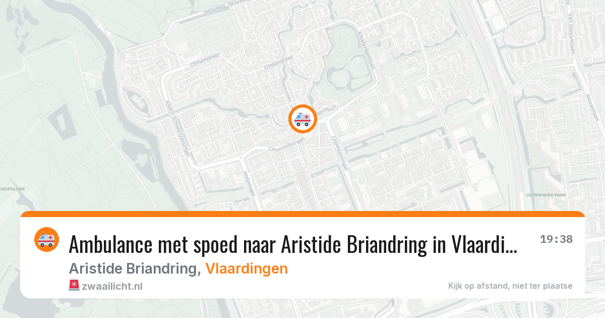 Ambulance met spoed naar Aristide Briandring in Vlaardingen — 31 jul 2026