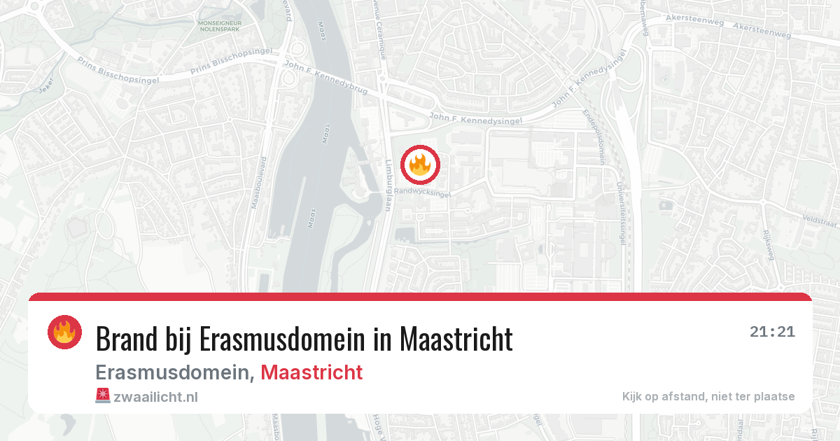 Brand bij Erasmusdomein in Maastricht — 28 apr 2026