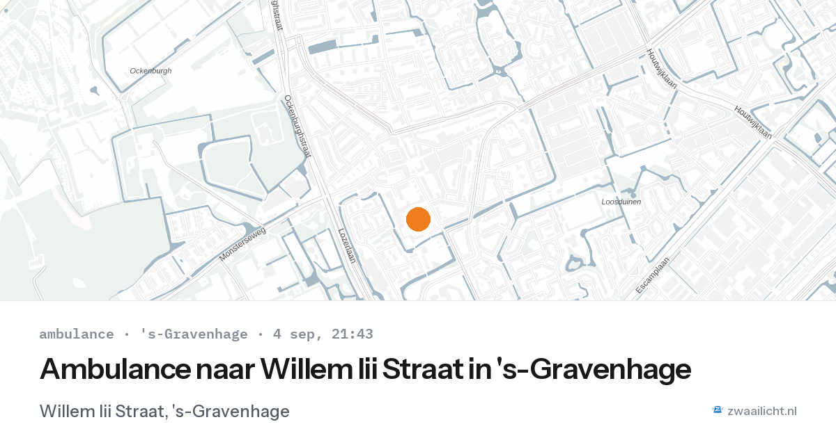 Ambulance naar Willem Iii Straat in 's-Gravenhage — 4 sep 2026