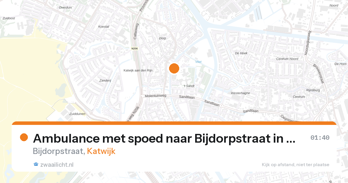 Ambulance met spoed naar Bijdorpstraat in Katwijk — 15 apr 2026