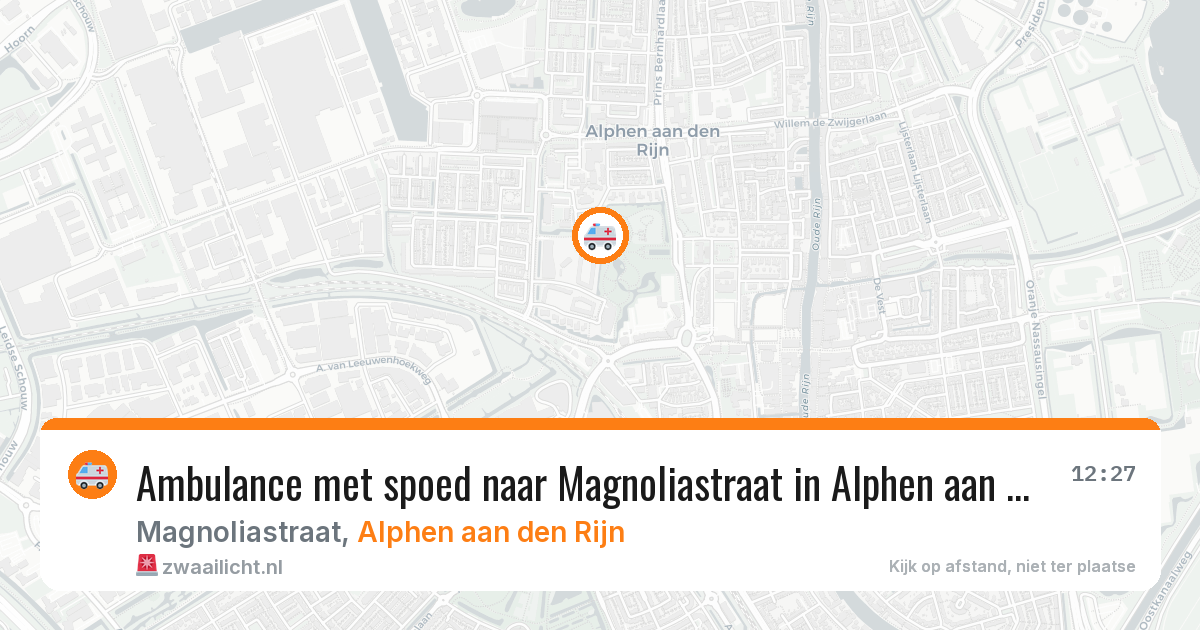 Ambulance met spoed naar Magnoliastraat in Alphen aan den Rijn — 10 jun 2026