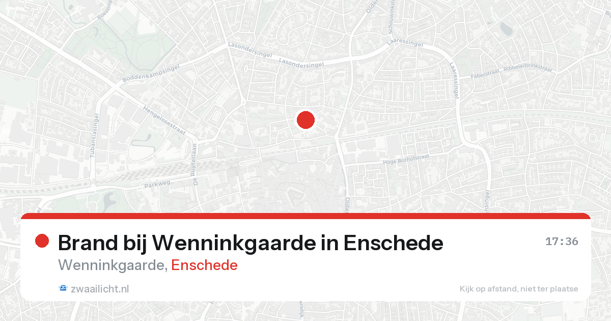 Brand bij Wenninkgaarde in Enschede — 16 aug 2026