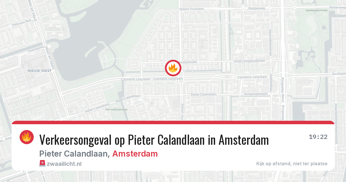 Verkeersongeval op Pieter Calandlaan in Amsterdam — 18 mei 2026