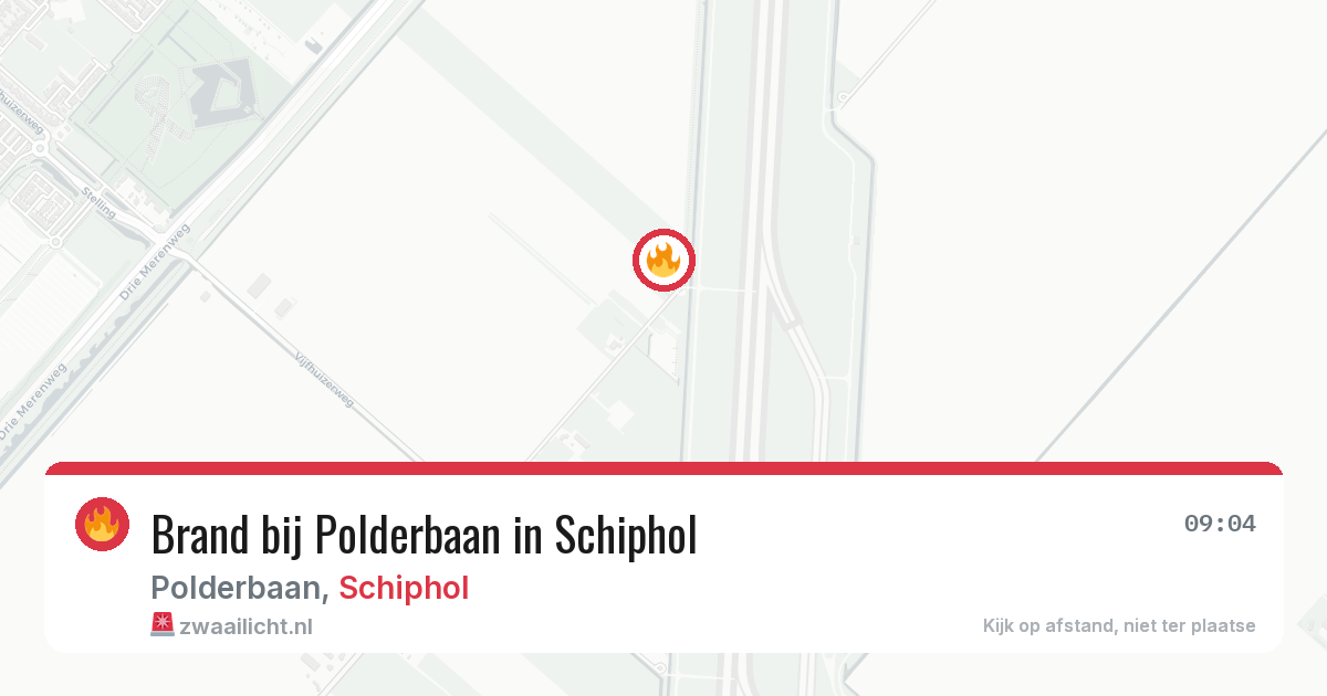 Brand bij Polderbaan in Schiphol — 22 mei 2026