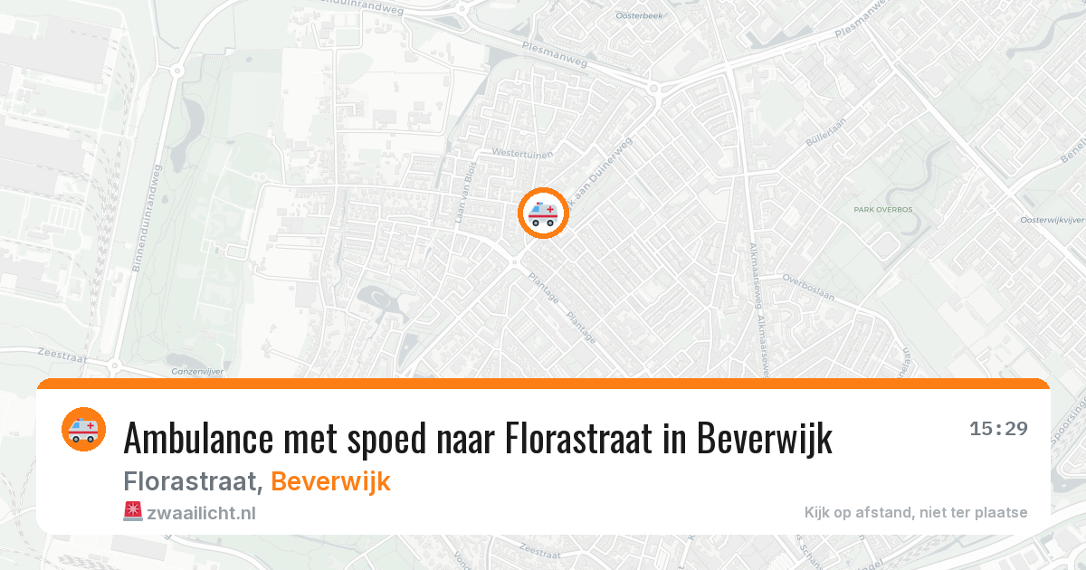 Ambulance met spoed naar Florastraat in Beverwijk — 21 mei 2026