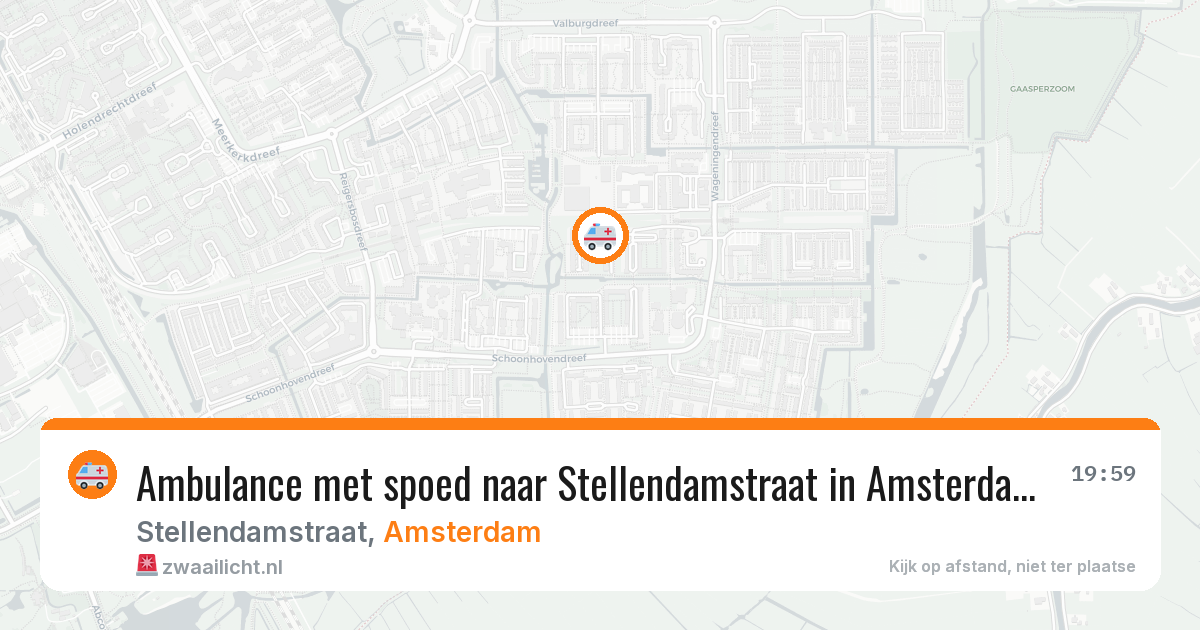 Ambulance met spoed naar Stellendamstraat in Amsterdam — 21 jul 2026