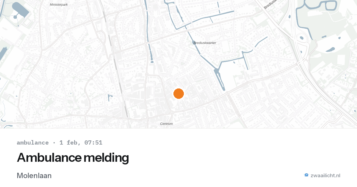 Ambulance melding — 1 feb 2026