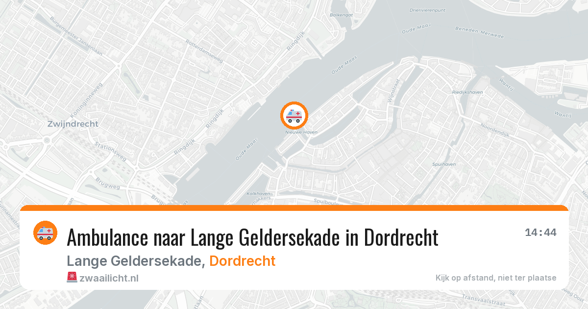 Ambulance naar Lange Geldersekade in Dordrecht — 18 jun 2026