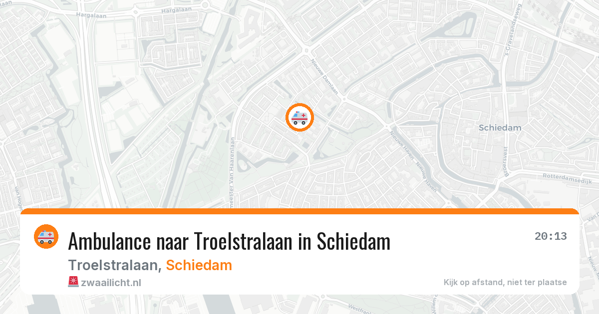 Ambulance naar Troelstralaan in Schiedam — 29 jul 2026