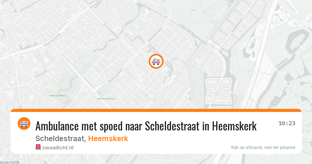 Ambulance met spoed naar Scheldestraat in Heemskerk — 25 mrt 2026