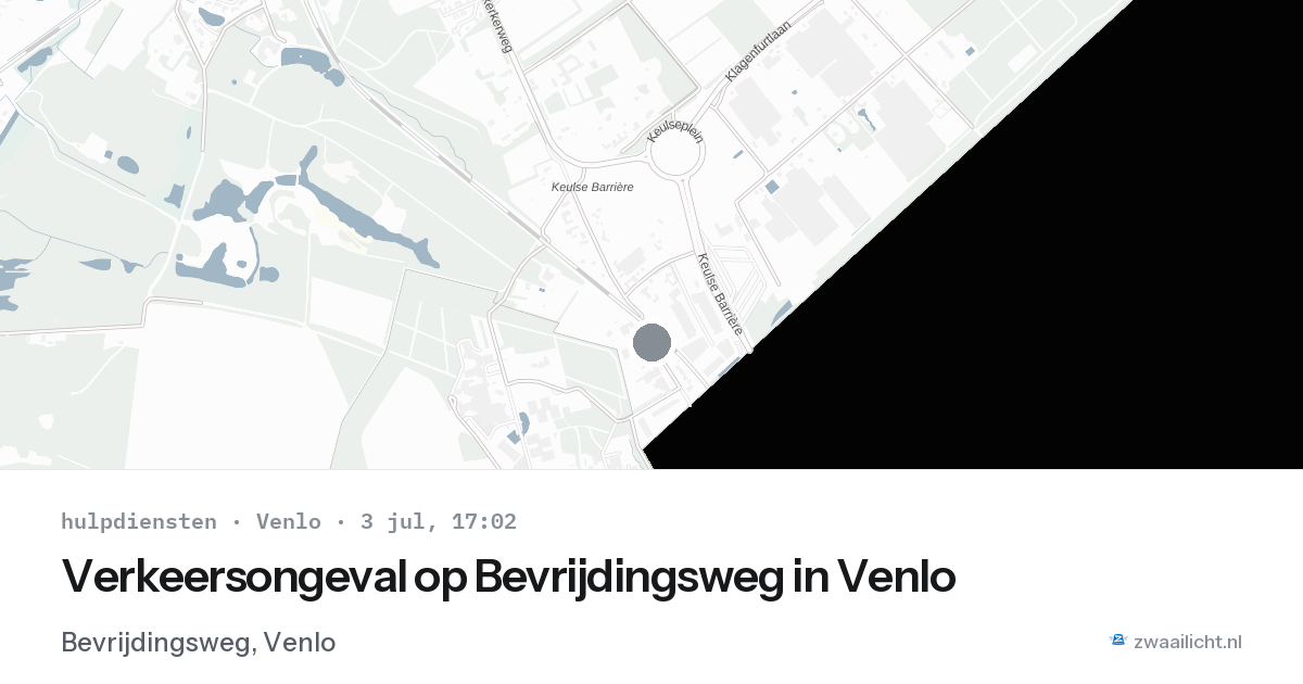 Verkeersongeval op Bevrijdingsweg in Venlo — 3 jul 2026
