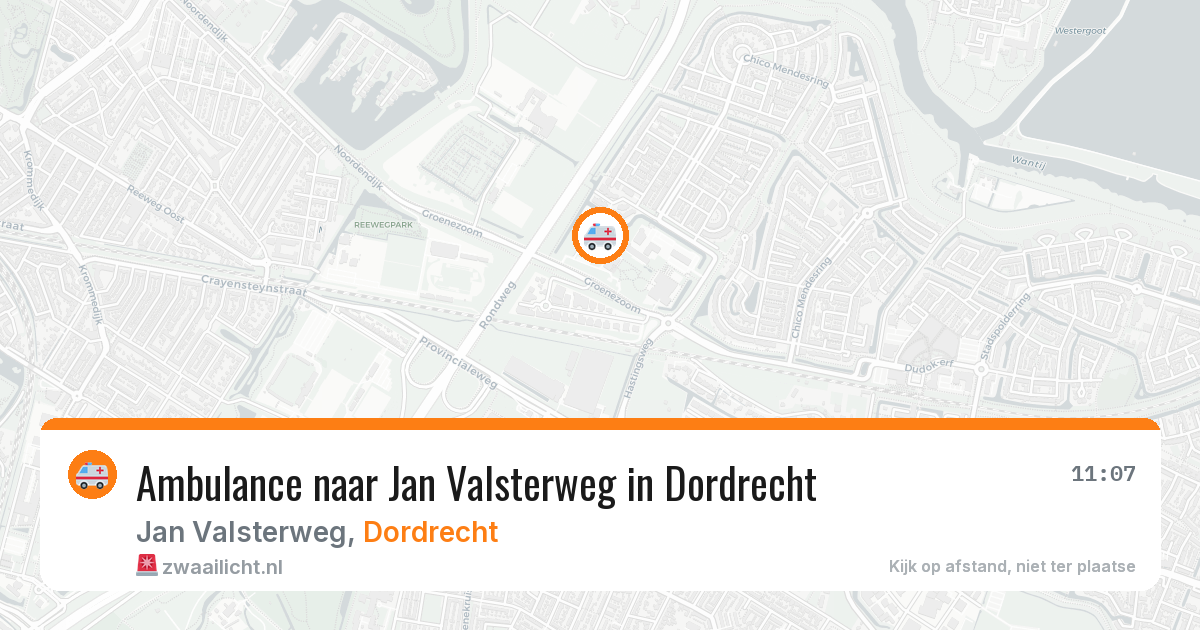 Ambulance naar Jan Valsterweg in Dordrecht — 23 apr 2026