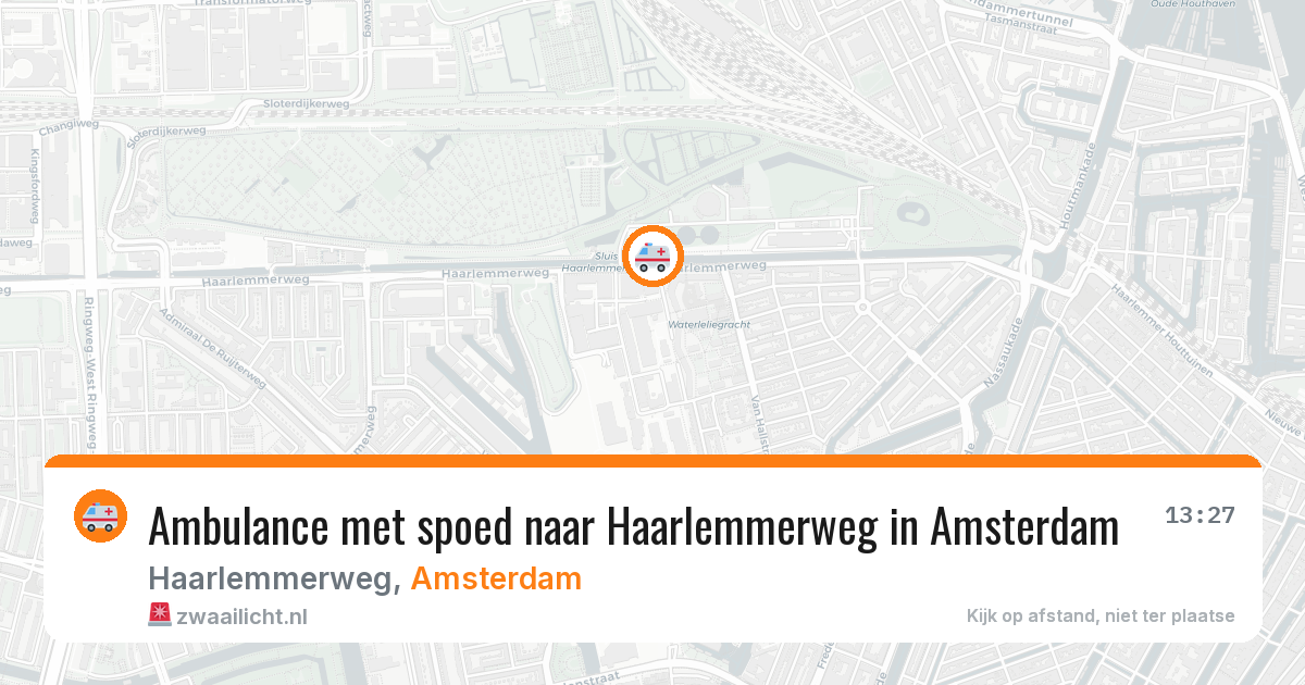 Ambulance met spoed naar Haarlemmerweg in Amsterdam — 4 mei 2026