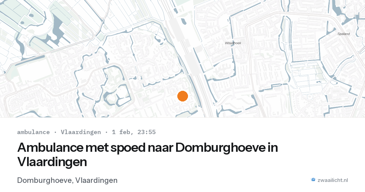 Ambulance met spoed naar Domburghoeve in Vlaardingen — 1 feb 2026