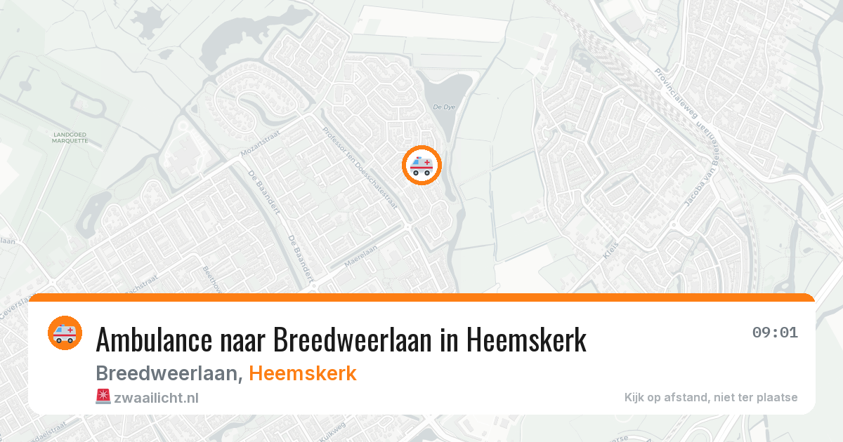 Ambulance naar Breedweerlaan in Heemskerk — 4 aug 2026