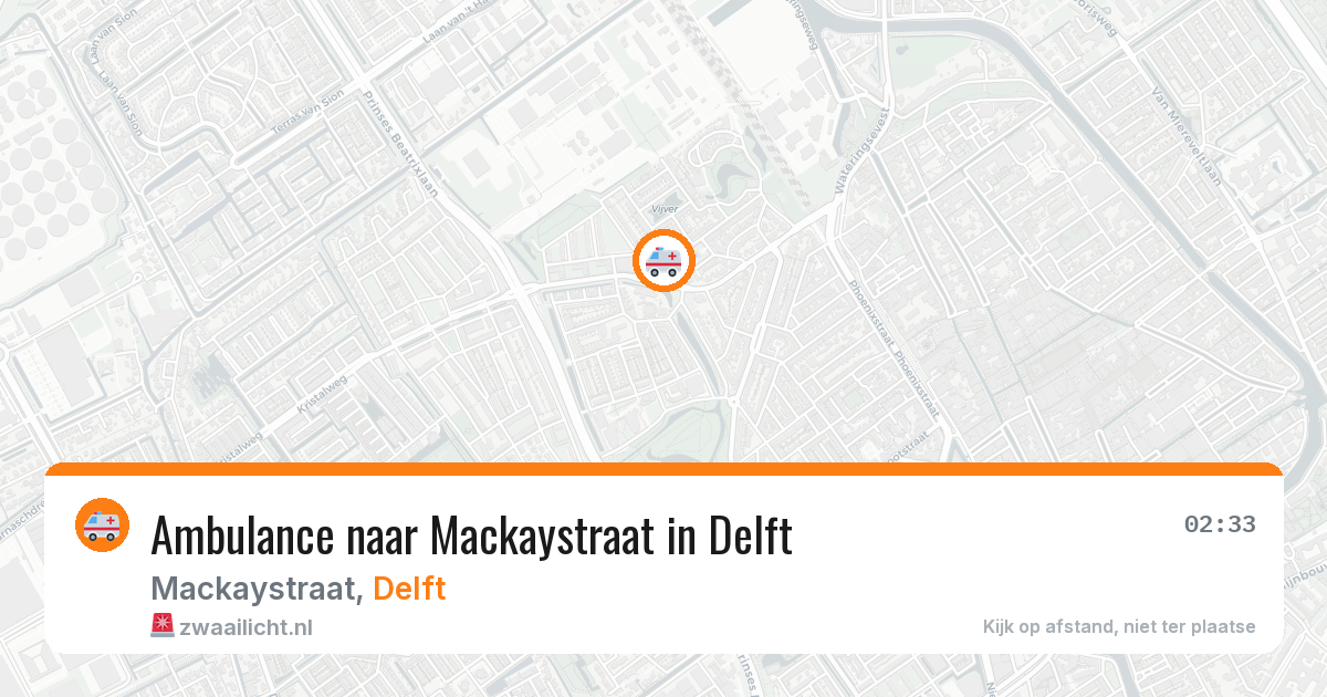 Ambulance naar Mackaystraat in Delft — 21 apr 2026