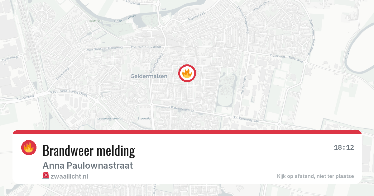 Brandweer melding — 29 jun 2026