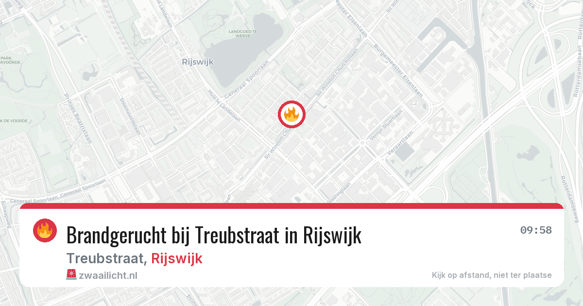 Brandgerucht bij Treubstraat in Rijswijk — 24 mrt 2026