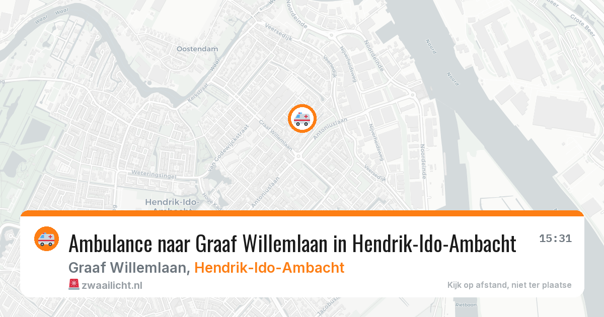 Ambulance naar Graaf Willemlaan in Hendrik-Ido-Ambacht — 23 mrt 2026