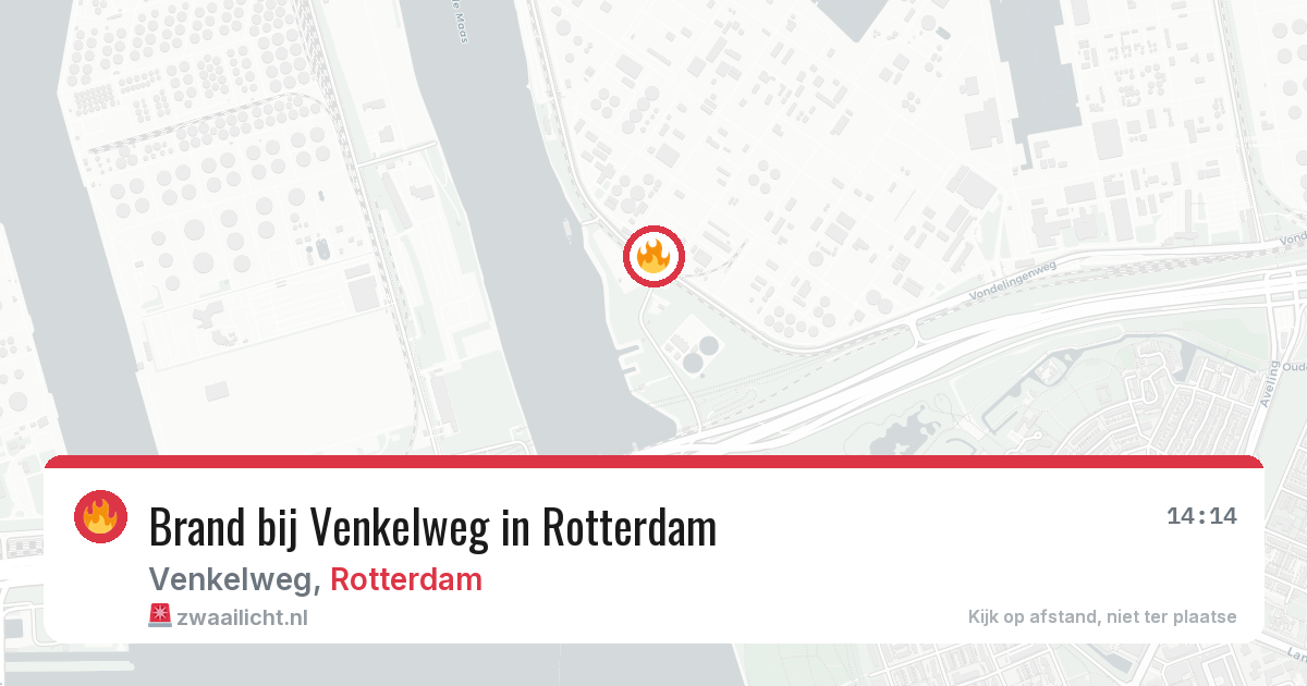 Brand bij Venkelweg in Rotterdam — 29 jul 2026