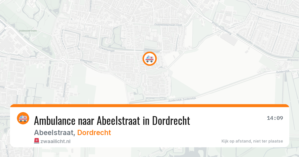 Ambulance naar Abeelstraat in Dordrecht — 8 mei 2026