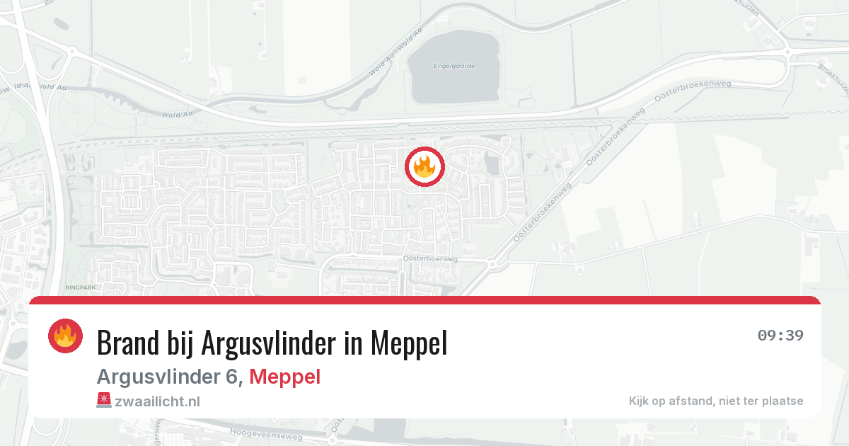 Brand bij Argusvlinder in Meppel — 2 aug 2026