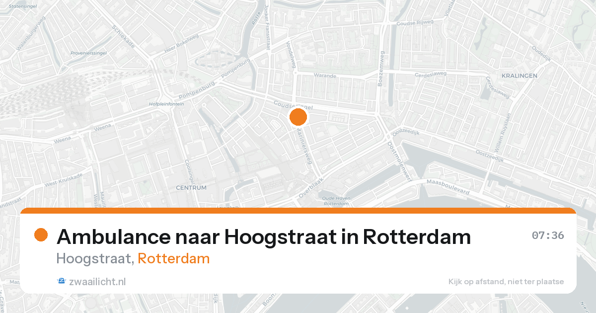 Ambulance naar Hoogstraat in Rotterdam — 26 aug 2026