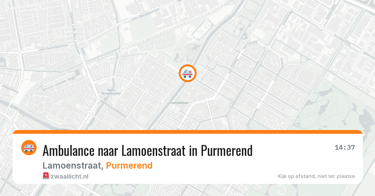 Ambulance naar Lamoenstraat in Purmerend — 22 mei 2026