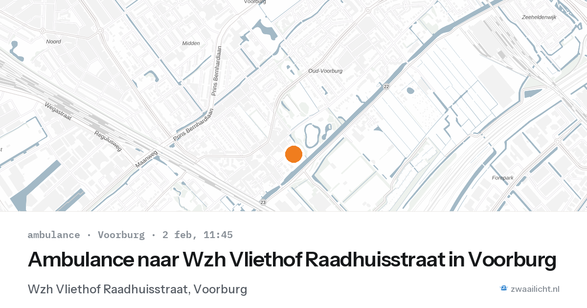 Ambulance naar Wzh Vliethof Raadhuisstraat in Voorburg — 2 feb 2026